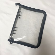 meet yx A5拉鏈活頁卡冊，內頁可替換，卡片收藏冊，多功能收納，現貨速發, 黑色, 1個