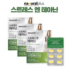 스트레스엔 테아닌 60정x3통 (3개월분) 비타민 미네랄 감태분말 발레리안추출물 홍경천추출분말 함유, 60정, 3개