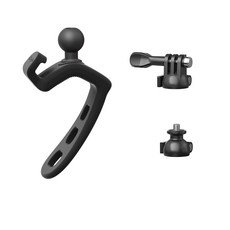 액션캠 마운트 실리콘 멀티 스트랩 자전거 파이프 셀카봉 설치 1/4 고프로 인스타360 오즈모, 블랙, 1개