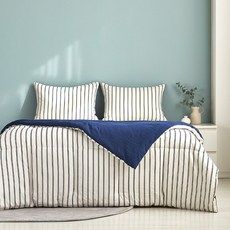 [MODERN HOUSE 중계점] 소프트워싱 리버시블 퀸 차렵이불 덴 네이비 200x230 CV0226017