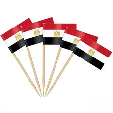 ECLATIS AhfuLife 호주 국기 이쑤시개 깃발 200피스 컵케이크 토퍼 미니 칵테일 월드컵 파티 장식 307234, 이집트