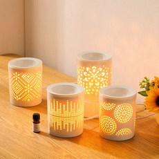 오일워머 디퓨저 세라믹 아로마램프 신혼부부선물, 1개, 10ml 레몬 에센셜 오일 한국 버전