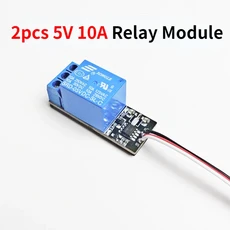 하나의 채널 5V /10V 10A/20A 전자 릴레이 스위치 RC 모델 항공기 장난감 용 고전압 PWM 서보 신호 입력 제, 02 2PCS  5V 10A