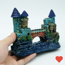 물 생활 워터월드 수족관 성벽 장식 수조 물고기 은신처