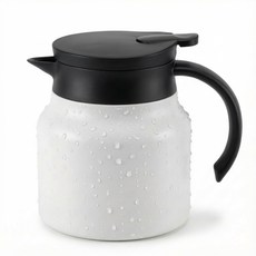 대용량 316 스텐 보온 주전자 보온 티포트, 화이트, 1개, 1000ml