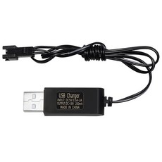 올칩 4.8V SM-2P 장난감 전자기기 RC카 드론 보트 호환 충전 케이블 리튬 배터리용 USB 충전기 과충전 과전압 보호, 1개, (SM-2P) 4.8v USB충전기(블랙)