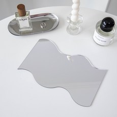Ins 亞克力鏡面反光擺件 飾品展示 攝影道具, 波浪 / 24x15cm