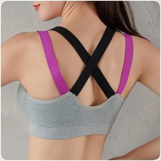 CharMing&Dream 運動文胸 無鋼圈交叉美背設計 舒適透氣集中托高運動內衣