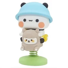 귀여운 Bubu Dudu 팬더 곰 그림 Kawaii 만화 팬더 모델 크리 에이 티브 흥미로운 봄 동물 자동차 장식품, 04 A, 1개