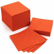 AH AMERICAN HOMESTEAD 종이 칵테일 냅킨 - 리넨 같은 일회용 음료 바 12.1 x 12.1cm(4.75 4.75인치) 벌크 정사각형 파티 또는 결혼식에 이상적, Terracotta
