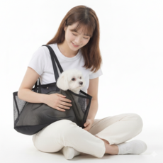 반려동물 이동가방 여름 캐리어 외출 이동장, 1개, 블랙