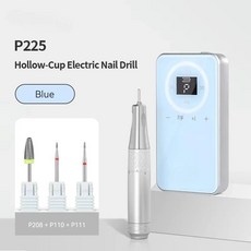 미니 코어리스 모터 네일 드릴 휴대용 경량 전문가용 살롱 도구, 1개, 2. P225 Blue
