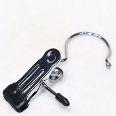 嗨購 金屬防滑帶夾子晾衣架褲架 不鏽鋼鍍鋅多功能褲夾, 黑色電鍍散裝11*5,5個, 1個