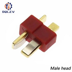 T 플러그 수 암 딘 커넥터 RC LiPo 배터리 FPV 레이싱 드론용, 01 Male head_02 10PCS