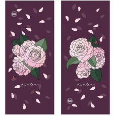 BUFF Coolnet 抗UV頭巾 台灣探索 花現四季系列 阿里山 合歡群峰 金花之秋 新生綻放, 冬日之椿