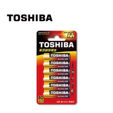 TOSHIBA 東芝 鹼性電池 3號 AA 10入裝, 1個, 10個裝