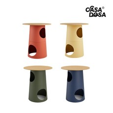 CASADOSA多功能貓窩奶酪桌/四色, 底座-綠色,木質桌面-方形, 1個