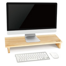 고무나무 원목 모니터 받침대, 원목색상