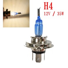摩托車 機車改裝大燈 H4 三爪 氙氣燈 疝氣燈 暖白光 12V 35W 免安定器 HID燈, H4 三爪35W, 1個