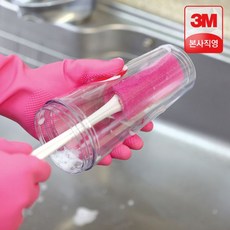 3M 스카치브라이트 보틀클리너+리필4+1개 플라스틱 용기 전용 텀블러 젖병 물병 컵 세척 솔 브러쉬, A. 플라스틱 (젖병/텀블러)용, 1. 보틀클리너 + 리필 4+1개