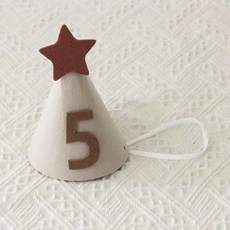 GoGraphy 生日帽慶生帽派對帽，多款造型兒童寵物生日派對裝飾, 星星款 5, 1個