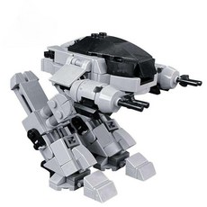 로보캅 ED-209 전투 로봇 조립 피규어 호환 블록, 1개