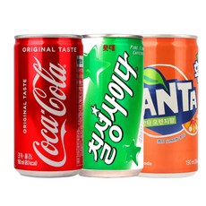 [코카]콜라/환타/스프라이트 190ml 혼합 세트 10캔씩 총30캔 소캔 탄산 음료, 1세트
