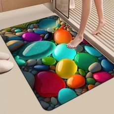 반려동물 미끄럼방지매트 초흡수성 건조 미끄럼 강아지, 1개, 오색 유리 정사각형, 60x90.2cm