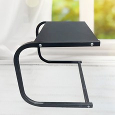 DFMEI 可伸縮微波爐置物架家用雙層臺面桌面收納架廚房烤箱電飯鍋架子, 1個, 黑色簡約款【U型】