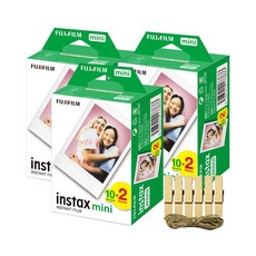 인스탁스 미니필름 6팩(60장)+포토라인 미니카메라 전용, 1개, 미니필름 60장