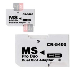 메모리스틱 프로 듀오 MS PRO DUO 메모리 변환 어댑터 PSP, 듀얼슬롯(화이트), 1개