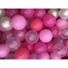 球的世界工廠 台灣製 球池球屋遊戲彩球 粉嫩公主色系海洋球 波波球 超限量5色50球賣場 親子餐廳/民宿, 粉嫩公主5色混色50球, 1個