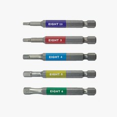 에이트 육각렌치비트 EA-610C(65mm)전동공구 임팩 데파해드 렌치 숏 2.5~6mm, 6mm, 1개