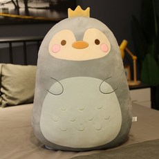 可愛動物造型抱枕 靠枕 睡覺側睡夾腿抱枕, 企鵝(現貨,80cm