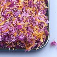 臺灣出貨 矢車菊混閤花瓣10g 烘焙裝飾花茶調配用花 火星花瓣 咖啡烘焙裝飾用幹花 火星花瓣 金盞花絲 天然混合花瓣, 粉星花瓣20g