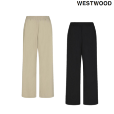 웨스트우드 NC엑스코점 25년 S/S 봄 이월 초특가 캐주얼한 세미 와이드 핏 허리 전체 이밴드에 신축성이 좋은 기능성 여성 기본 와이드 밴드팬츠 P1TPT512