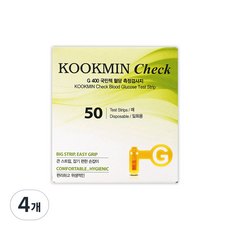 GC녹십자메디스 G 400 국민첵 혈당 측정검사지, 4개, 50개입