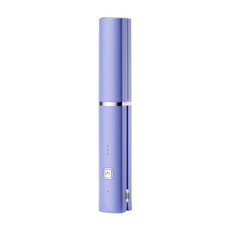 휴대용 무선 고데기 USB 충전식 미니 스트레이트 컬링 아이론, 퍼플