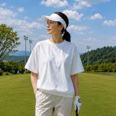 이지필드 여성 여름 골프 아노락 스트링 티
