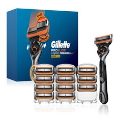 Gillette 吉列 正品 ProGlide 動力刮鬍刀 + 替換刀片 12入, 1套