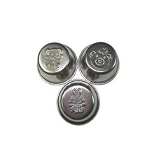 304不鏽鋼卡通布丁杯五入組 可愛造型安全無毒 適合製作布丁點心與盛裝副食品, 1個, 7cm熊