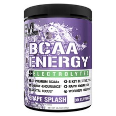 EVLUTIONNUTRITION BCAA ENERGY支鏈胺基酸電解質能量補充粉 葡萄口味, 1個, 345g