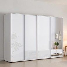 국내제작 직접배송 키높은 2000mm 폭넓은 3240mm 깊이 630mm 은경1 LPM유광3 슬라이딩옷장 이불장 양복장 장롱, LPM유광화이트(은경1 유광3)
