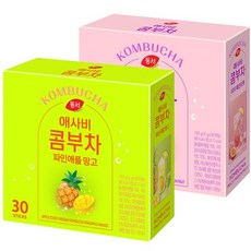 동서 애사비 콤부차 피치패션푸릇 30T+파인애플망고30T, 1개