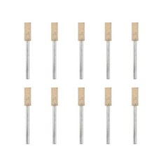 Unifizz 소가죽 그라인딩 폴리싱 휠 헤드 직경 5mm 섕크 3mm 울 펠트 비트 실린더 모양 참깨 그라인더 시계 주얼리 회전 공구 액세서리 10개, Unifizz 소가죽 그라인딩 폴리싱 휠 헤드 직경 5