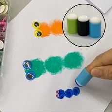 핑거형 스펀지 도장 스탬프 도구세트