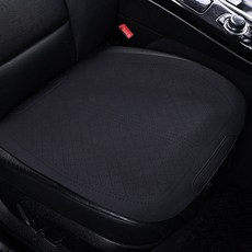 翻毛皮汽車坐墊 四季通用舒適透氣座椅墊, 黑色單人座, 1個