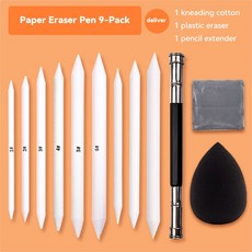 전문 스케치 종이 지우개 펜 세트 아티스트 학생 미술 드로잉 도구 페인팅 얼룩 문구 용품 3 개 6 9 12, [05] SET-F