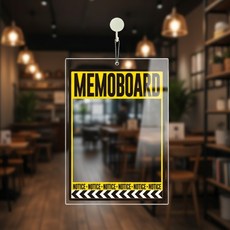 MEMOBOARD1 걸이형 아크릴 메모보드 알림 게시판 210x300mm 투명판, 상세페이지 참조