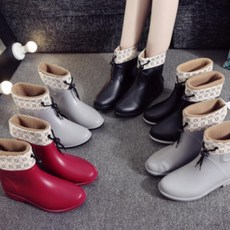 여자 겨울 장화 레인부츠 여성 털부츠 안감 내피